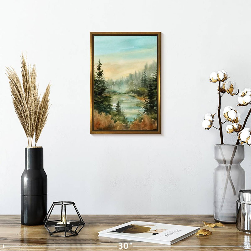 Forest Favorite Spot, Cadre flottant doré, 9 po x 13 po