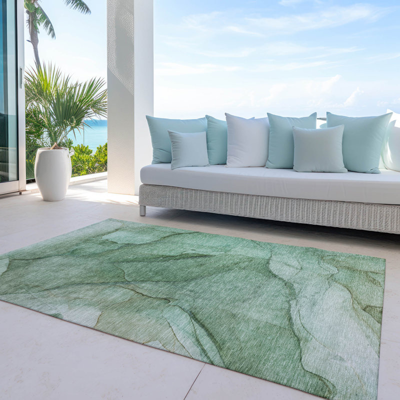 Tapis intérieur / extérieur Melania avec envers antidérapant, Rectangle 10 pi x 14 pi