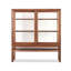 Vitrines en bois brun massif