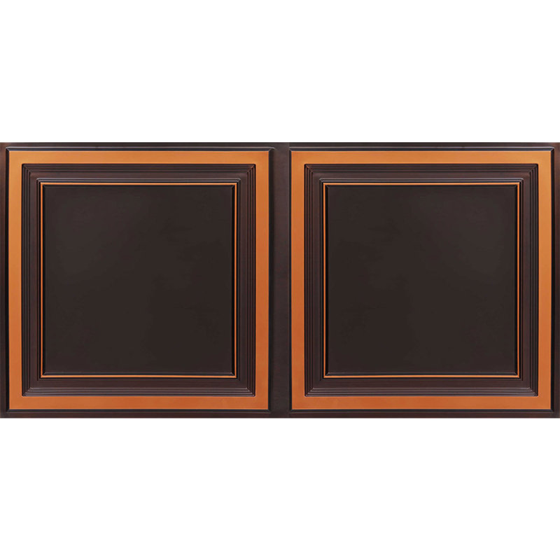 Tuile de plafond en PVC Galleria, Cuivre antique, L 48 po x l 24 po