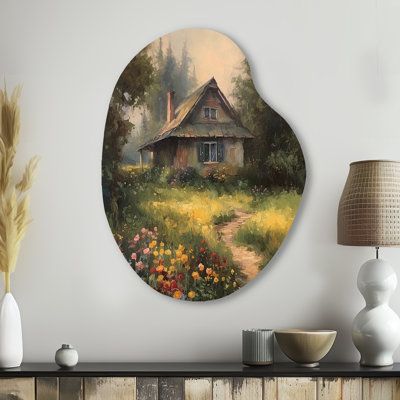 Winder - Landscape Cottage Pear Shape Irregular Metal Wall Decor