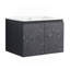 Meuble-lavabo mural 24 po avec lavabo en céramique et porte d'armoire à fermeture en douceur, ensemble KD