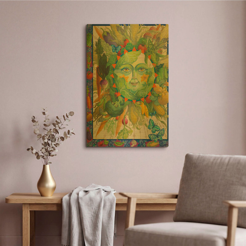«Celestial Harvest» par David Galchutt, art mural en métal doré, 16 po x 24 po, 16 po x 24 po