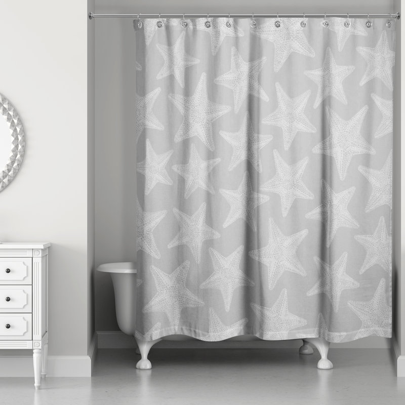 Rideau de douche simple Leeann, Gris