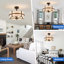 Ventilateur de plafond cylindrique moderne de 20 po avec application lumineuse et ventilateur de plafond à télécommande à 6 vitesses pour la cuisine de chambre à coucher