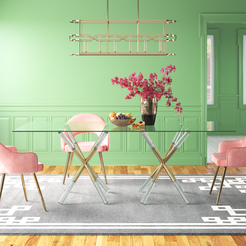 Jonah Glass Top Dining Table