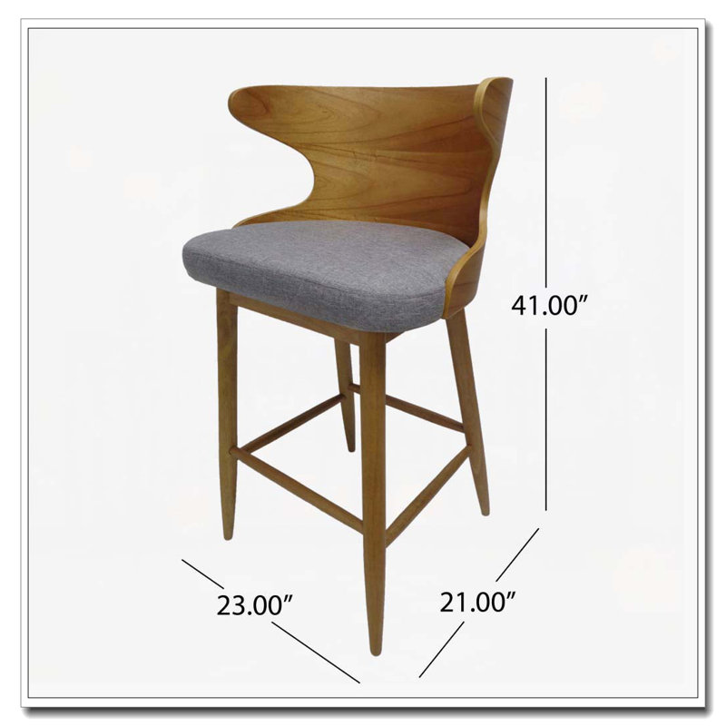 Upholstered Barstools, Gray