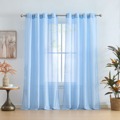 Carmille Semi-Sheer Grommet Curtain Panels