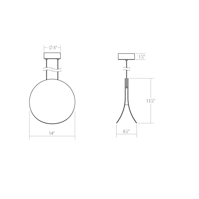 Malibu Discs 1 - Light LED Pendant, Satin Black, 7.5" H x 7.5" W x 3.75" D