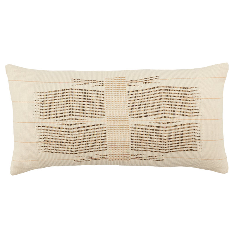 Housse de coussin lombaire Milak beige / ivoire 13 x 21