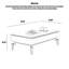 Table basse rectangulaire en pierre avec rangement-110976660