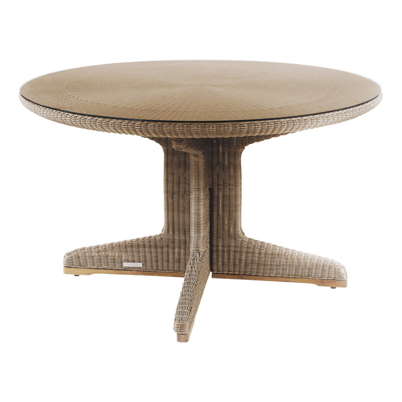 Westport Outdoor Round Dining Table, 50" Diameter, Willow