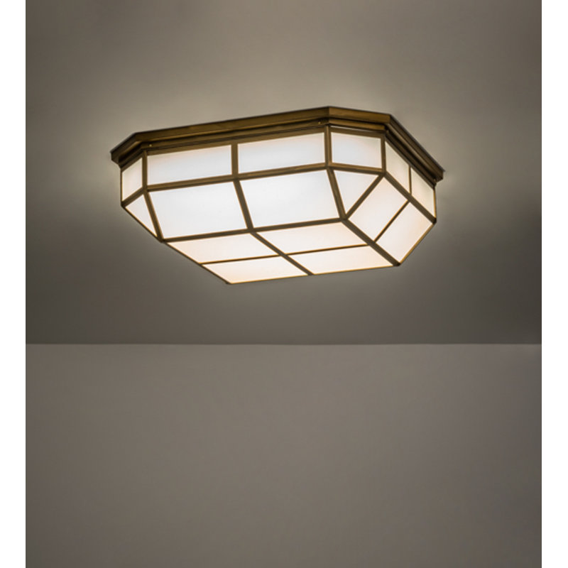 Gibbon LED Flush Mount, Gold Matte, 8.5" H x 30.5" W x 25.5" D