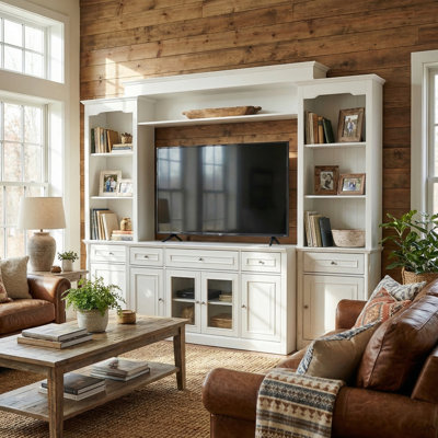 Classic Elegance Media Center With Extensive Storage And Display Shelvingproduct Title:Modern Entryway Cabinet With Spacious Drawers - Design