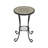 Patio Side Table with Shelf,Brown+Black-952261869