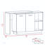 2-Shelf 1-Drawer Kitchen Island Black Wengue And Light Oak, Two Open Shelves, Kitchen Island