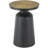 Clayt Metal Handmade Side End Black Accent Table with Rope Tabletop