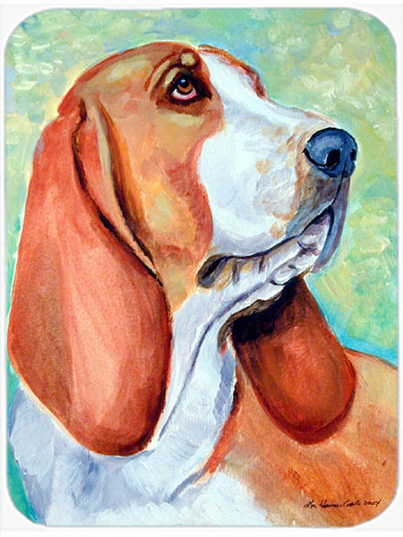 Basset Hound Glass Cutting Board