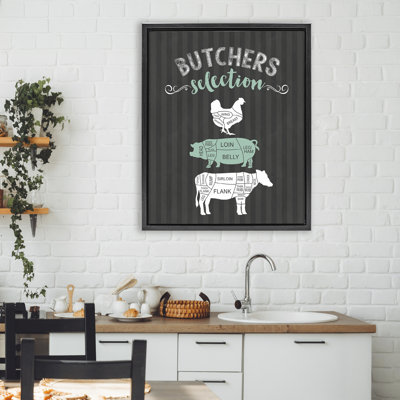 Cadre flottant noir et vert Butchers