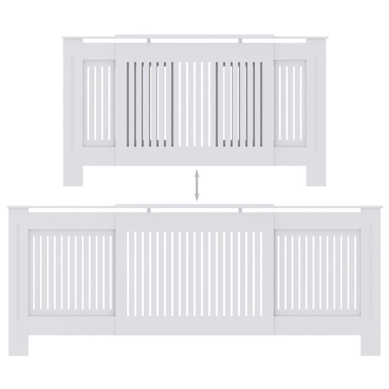 Armoire avec couvercle de radiateur vidaXL, Gris, 80,7 po x 8,1 po x 32,1 po, 1
