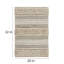 Tapis de bain texturé à rayures tissées à la main - Mélange de coton naturel et de polyester avec envers antidérapant pour la salle de bain ou la chambre à coucher