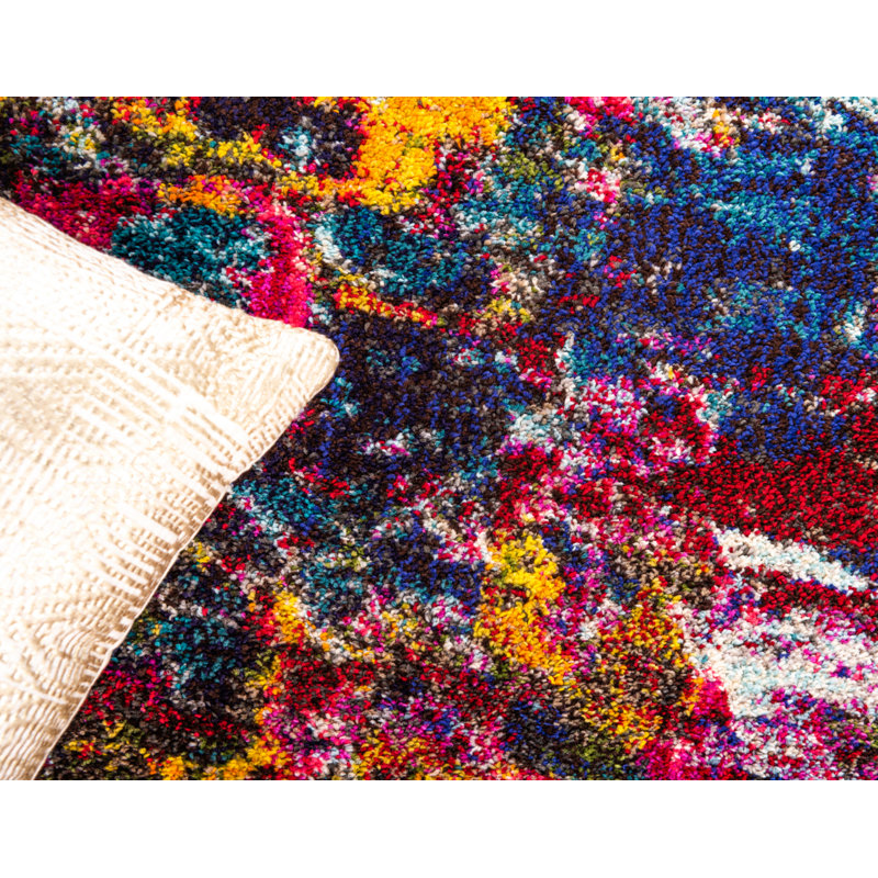 Rizer Washable Abstract Indoor Rug, Rectangle 9' x 12'2"