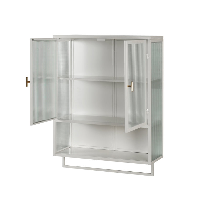 Armoire murale moderne à deux portes, Blanc