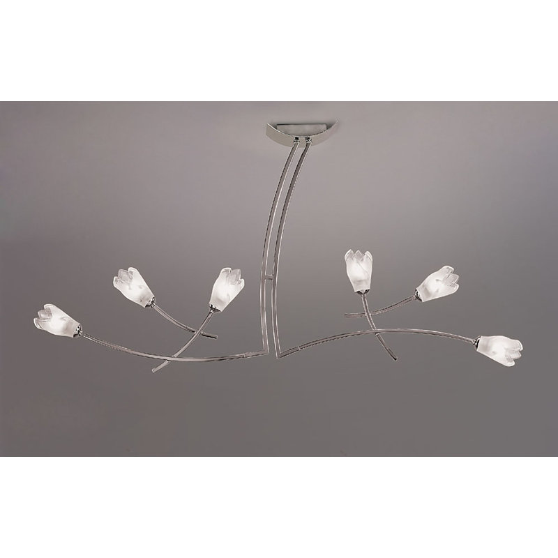 Legendre 6 - Light Geometric Chandelier, Polished Chrome