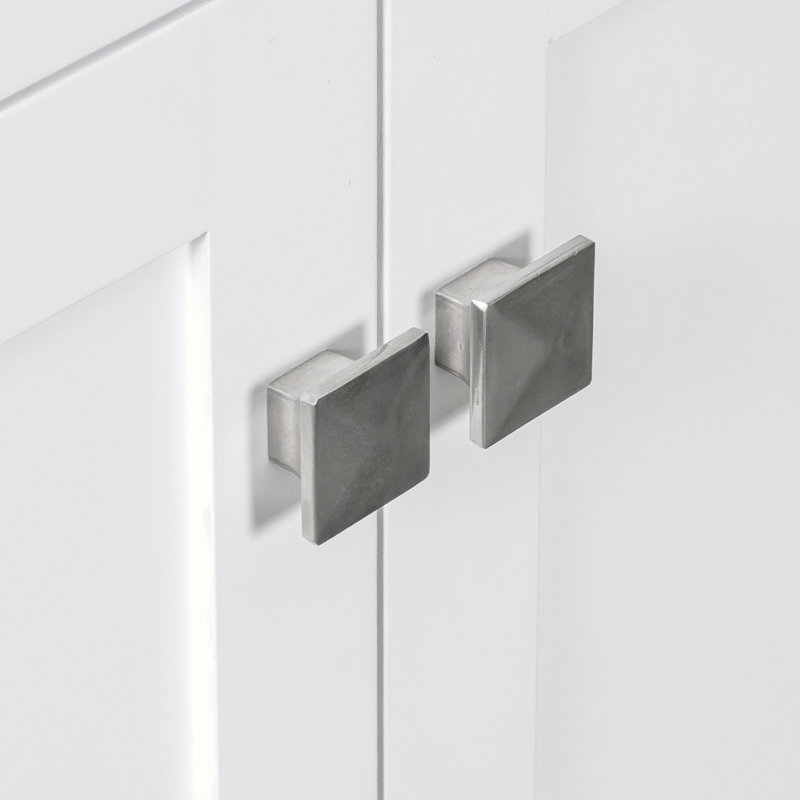 Meuble-lavabo moderne simple avec lavabo en céramique, Blanc