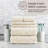 Lavish Home 6 Piece Super Soft and Absorbent Jacquard Towel Set, 500GSM 100% Cotton Bathroom Accessories (Cream)-652612094
