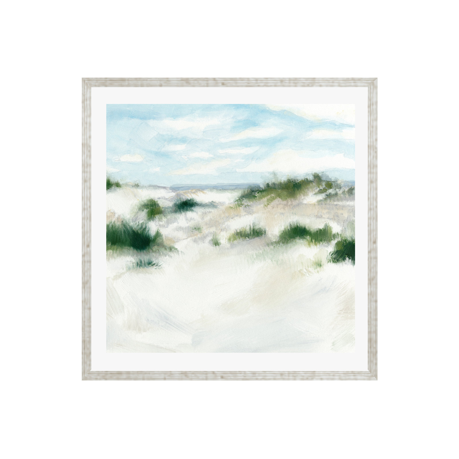 White Sands I by Megan Meagher, 12"H x 12"W, Pattern Silver