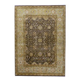 Wool Oriental Area Rug in Gold