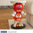 White+Red+Orange+Black Free Form Resin Decorative Object