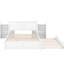 Grand lit blanc avec tablettes coulissantes et lit gigogne simple TG