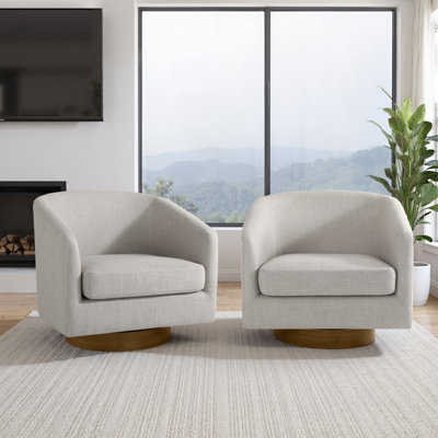72Cm Wide Swivel Barrel Chair