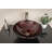 Eden Bath 16.5'' Red Copper Tempered Glass Circular Bathroom Sink