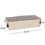 Pouf rectangulaire naturel noir et coussin de sol, 42 po x 24 po x 19 po, limite de poids de 200 lb, décoratif, nettoyer les taches, rembourré de perles et de 42 po x 24 po x 19 po, 200 lb