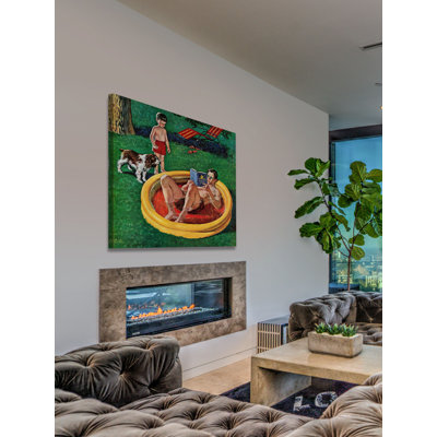 Wading Pool 1 Piece Wrapped Canvas Painting