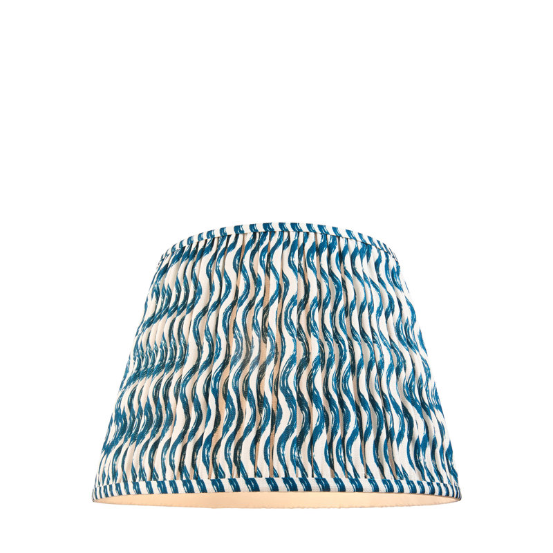 Ripple Lamp Shade, Blue, 27.5cm H x 28cm W x 40cm D