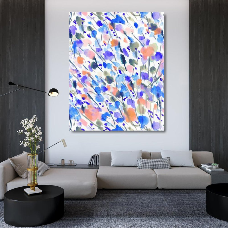 «Red Barrel Studio® Maldonado», reproduction d'art sur toile tendue par Jacqueline Gallery: Wild Nature Blue