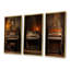 «Vintage Piano Rustic Melody - Music Piano», ensemble d'art mural sur toile-654224364-654224371