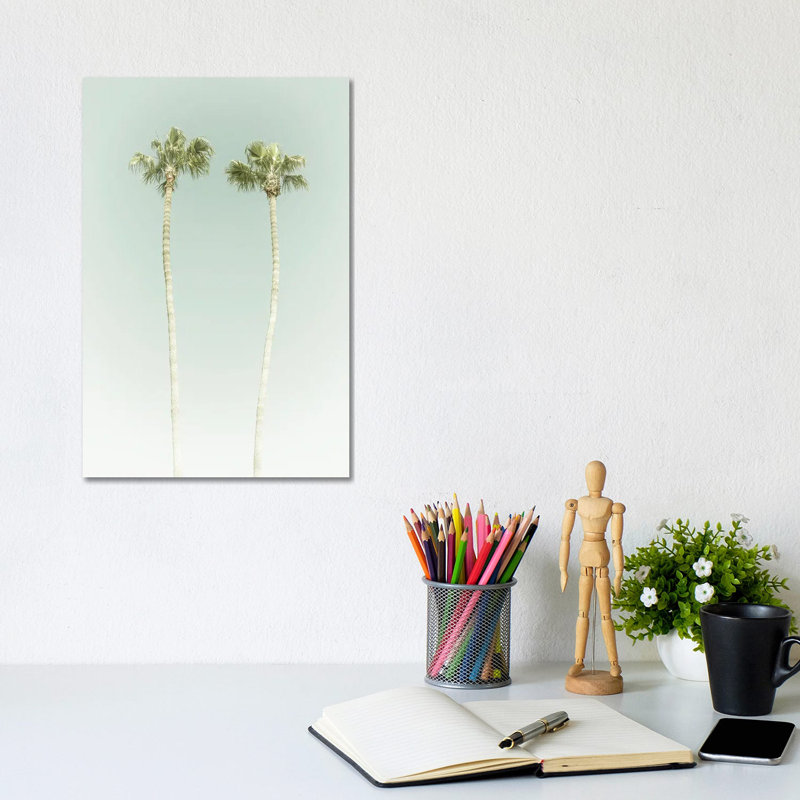 Vintage Palm Trees by Melanie Viola - Wrapped Canvas Print, 20.32 cm H x 30.48 cm W