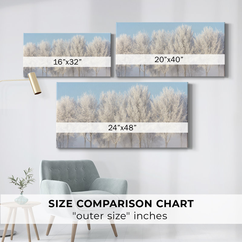 Frozen Lane - Toile tendue avec châssis - Prêt à accrocher, H 20 po x l 40 po