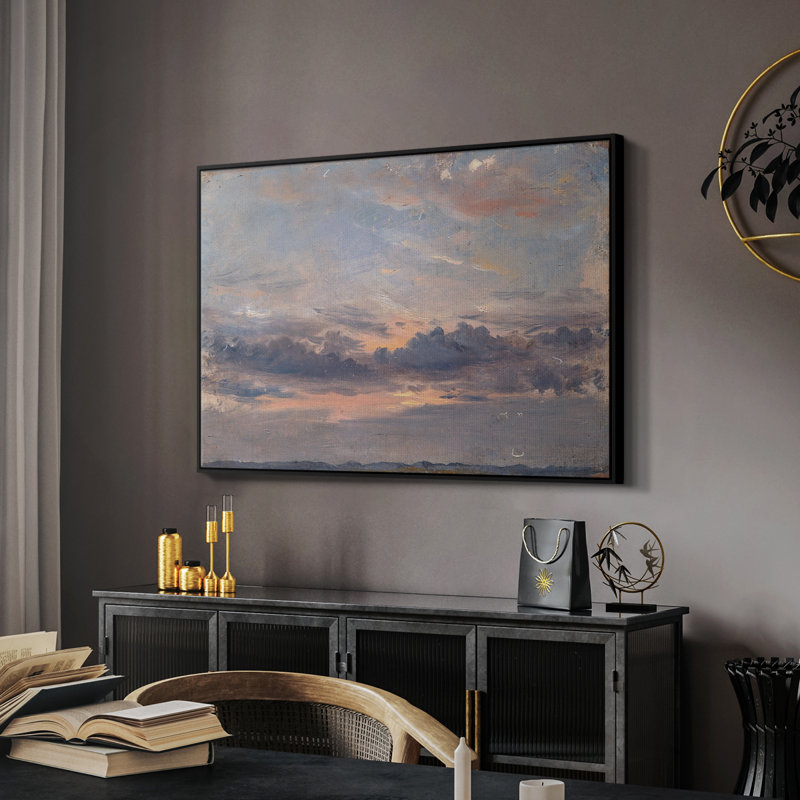 Étude de nuages, coucher de soleil, v. 1821-1822 - John Constable - Toile tendue avec châssis encadrée, 26 x 40, Naturel