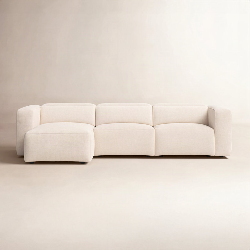 Radley 3 - Piece Upholstered Sectional, Left Hand Facing, Antigo Natural Polyester Blend