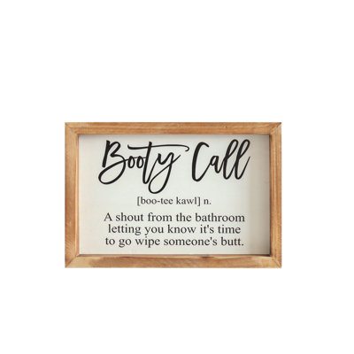 VIP Wood 10.75 in. Brown Booty Call Sign