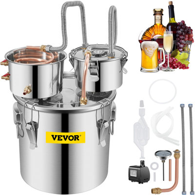 Tube de cuivre de distillateur d'alcool en acier inoxydable avec pompe de circulation Moonshine Still