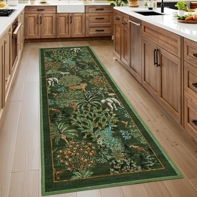 Tapis décoratif lavable pour animaux de la jungle moderne Tapis antidérapant antidérapant antidérapant Tapis antidérapant pour salon, chambre à coucher