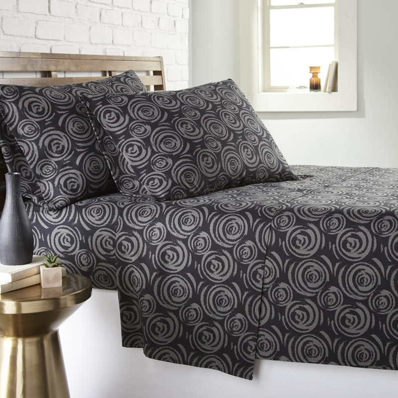 Ensemble de draps en microfibre Vilano Choice, Double, Noir