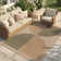 Narze Modern Easy Jute Machine Washable Area Rug with Non-Slip Backing for RV,Backyard,Balcony 